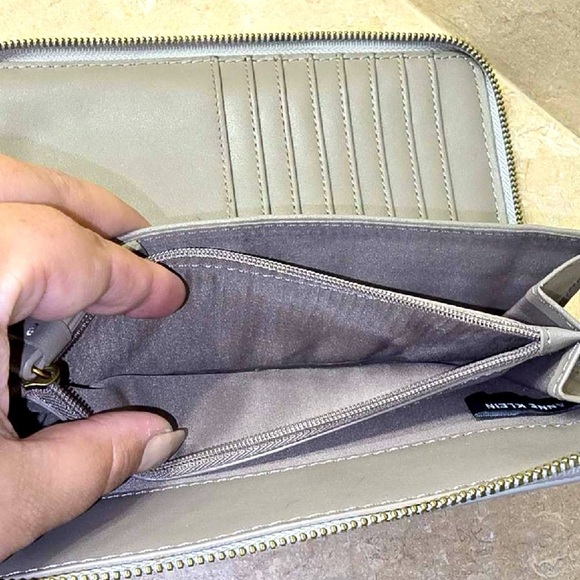 Anne Klein Gray and Light Blue Wallet - Picture 8 of 11